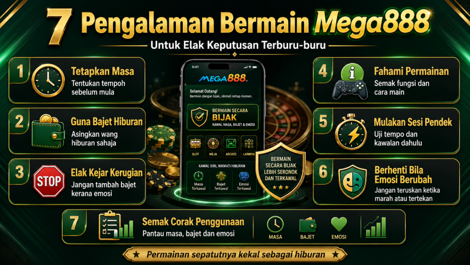 7 Pengalaman Bermain Mega888 yang Membantu Elak Keputusan Terburu-buru