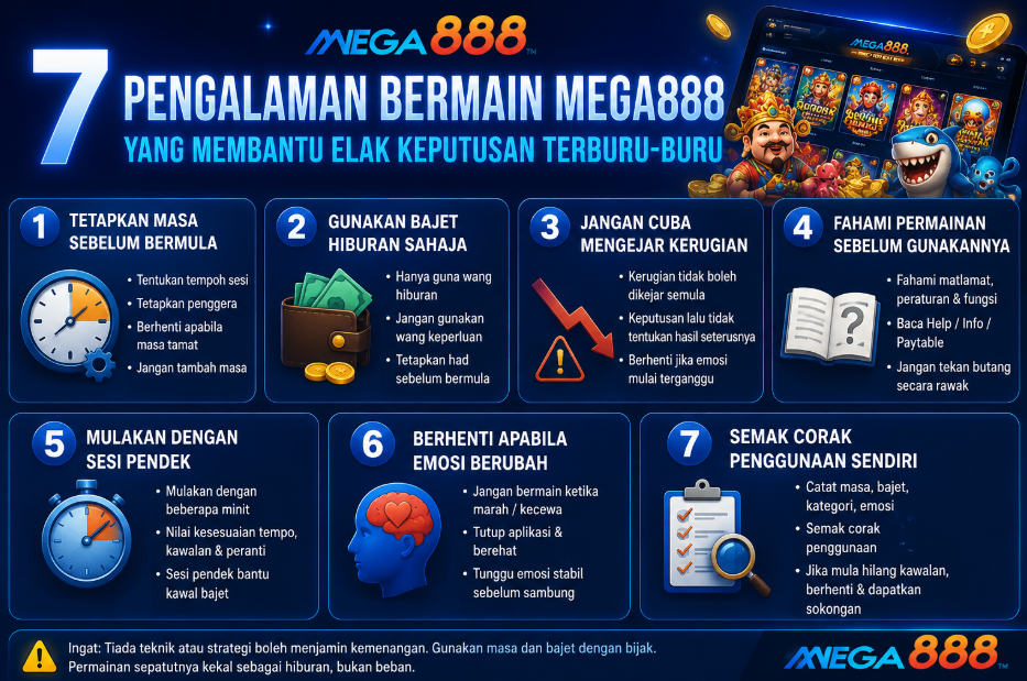 Cara Pilih Game Mega888 Mengikut Gaya Bermain